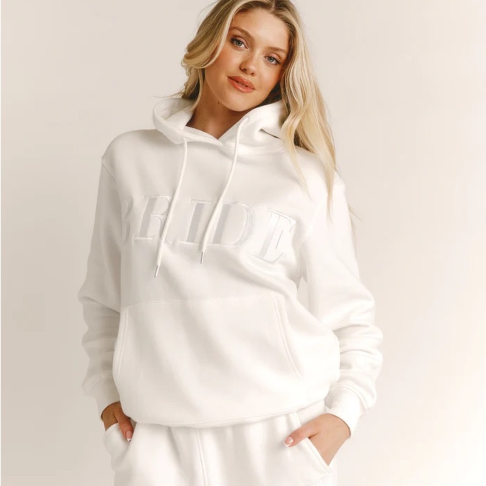 Women's White Hoodie Sweatshirt